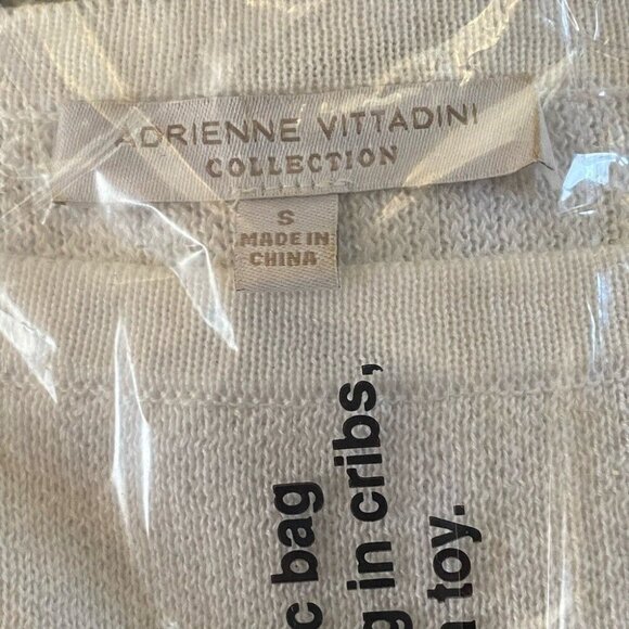 Adrienne Vittadini Women's Black Nautical Striped 3/4 Sleeve Tunic Sweater S/C36 - Picture 7 of 7